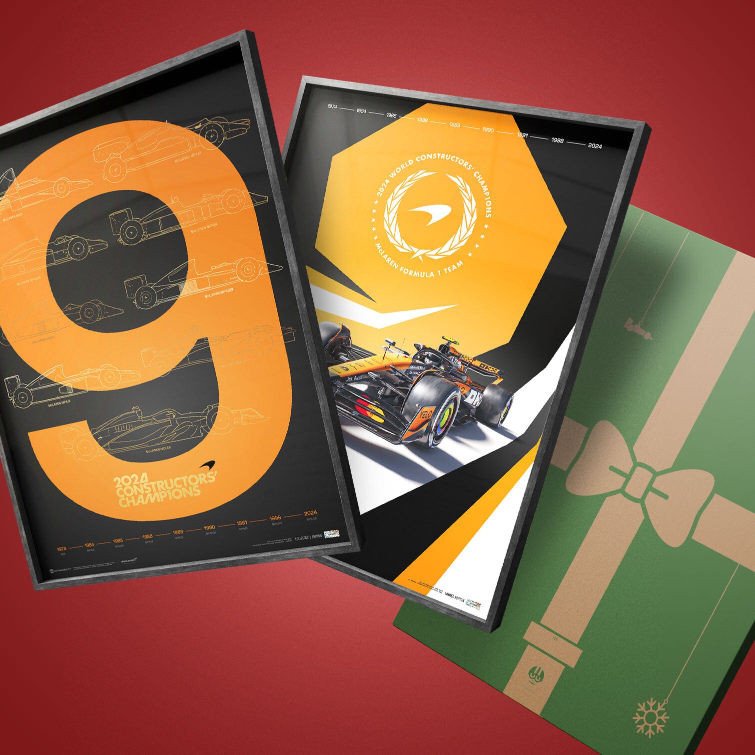 Set of 2 framed posters - McLaren Formula 1 Team - F1® World Constructors' Champions - 2024
