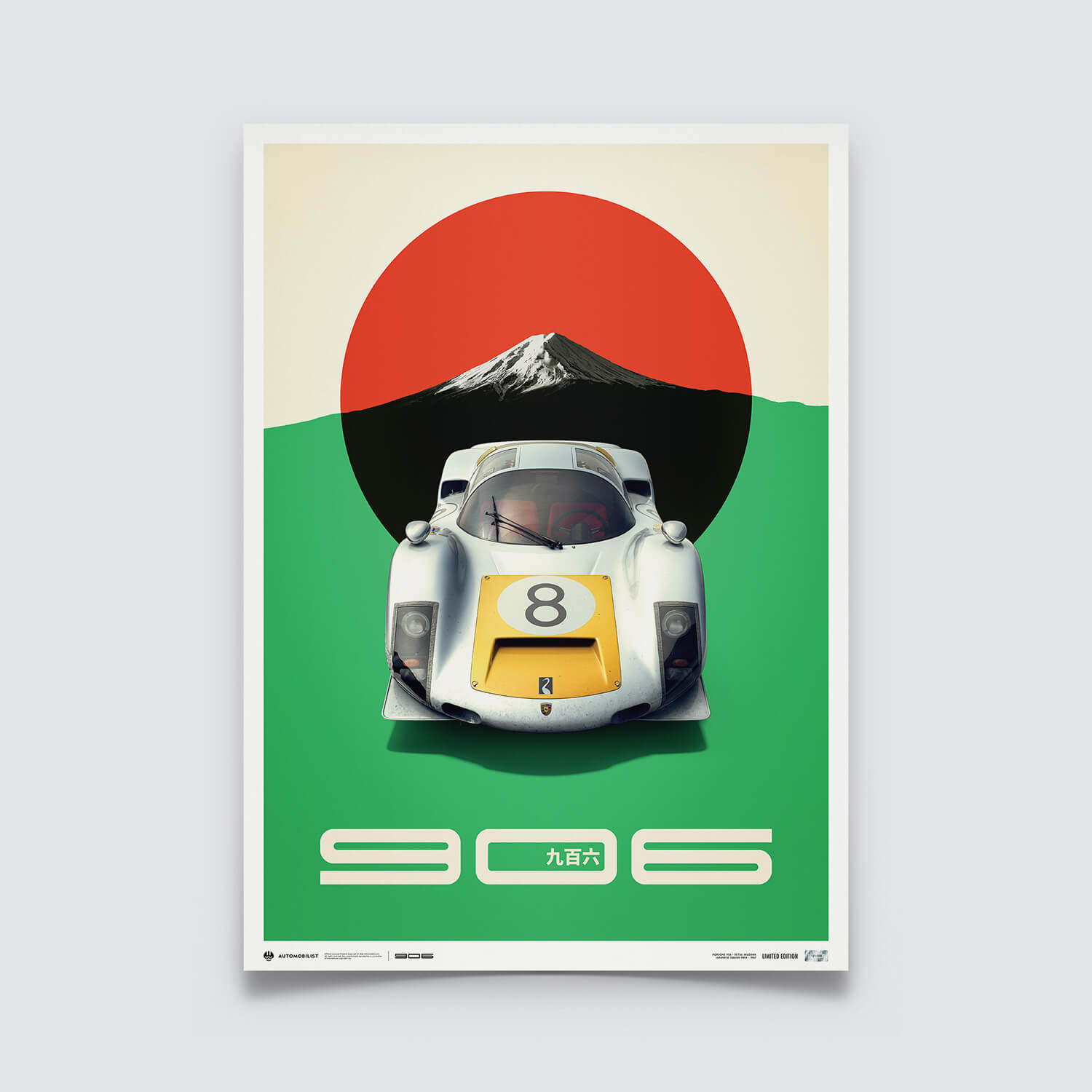Porsche 906 | 1967 Japanese GP White | Porsche Poster